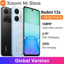 Versão global Xiaomi Redmi 13X Smartphone MTK Helio G91 Ultra Câmera super nítida de 108 MP Tela FHD+ de 6,79" Carregamento rápido de 33 W