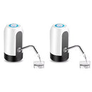 Bomba para garrafão de água branca/preta, carregamento USB,