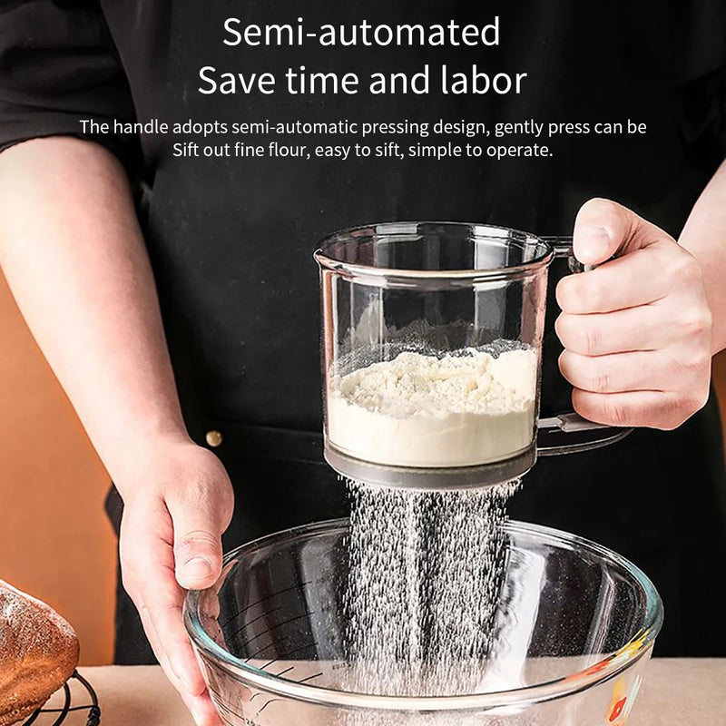 Peneira de farinha para bolos e confeitaria de cozinha,