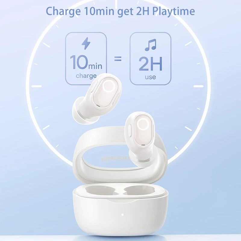 Fones de ouvido sem fio Baseus WM02 Plus Bluetooth 5.3 com display digital LED e controle por toque