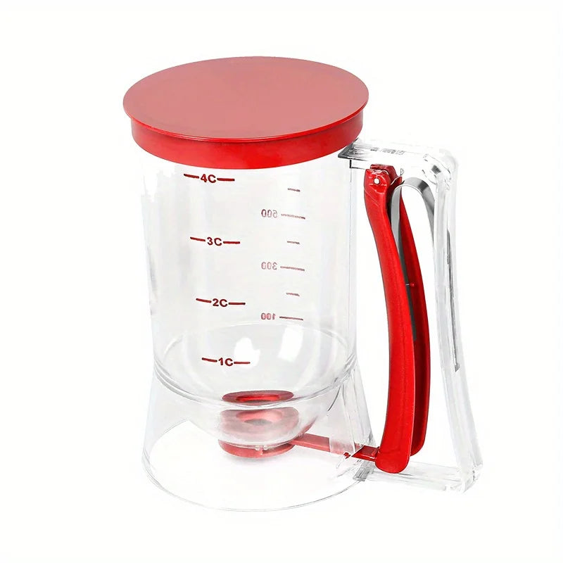 1 peça 900ml dispensador de massa manual graduado funil dispensador de massa para panquecas cupcakes bolo