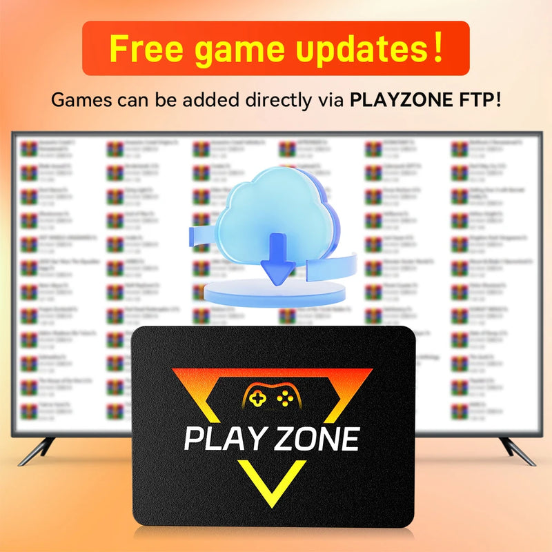 PlayZone Emulador de Consoles de 1 TB SSD Portátil para Jogos Retro para PS5/PS4/PS3/Xbox/Switch/WII/WIIU