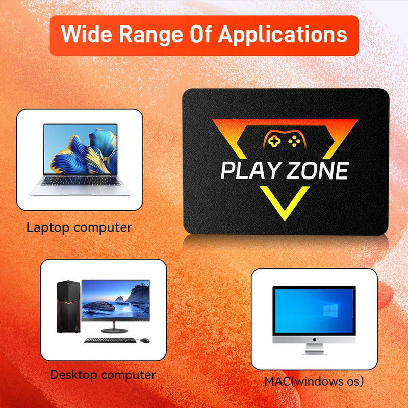 PlayZone Emulador de Consoles de 1 TB SSD Portátil para Jogos Retro para PS5/PS4/PS3/Xbox/Switch/WII/WIIU