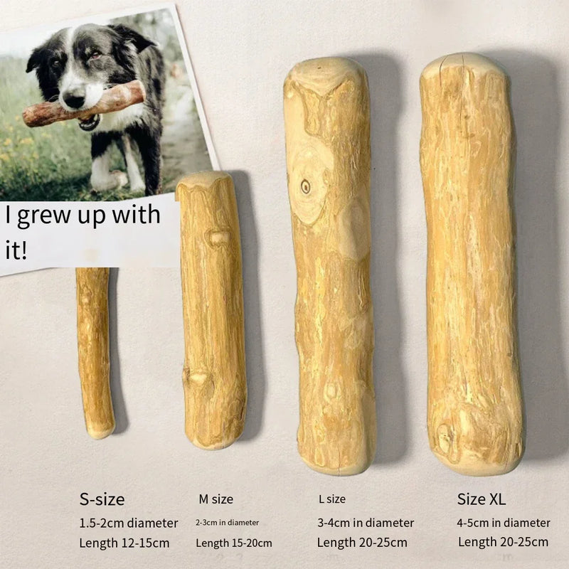 Brinquedos de mastigar para cães de madeira de café natural, bastão mastigável de longa duração