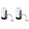 Bomba para garrafão de água branca/preta, carregamento USB,