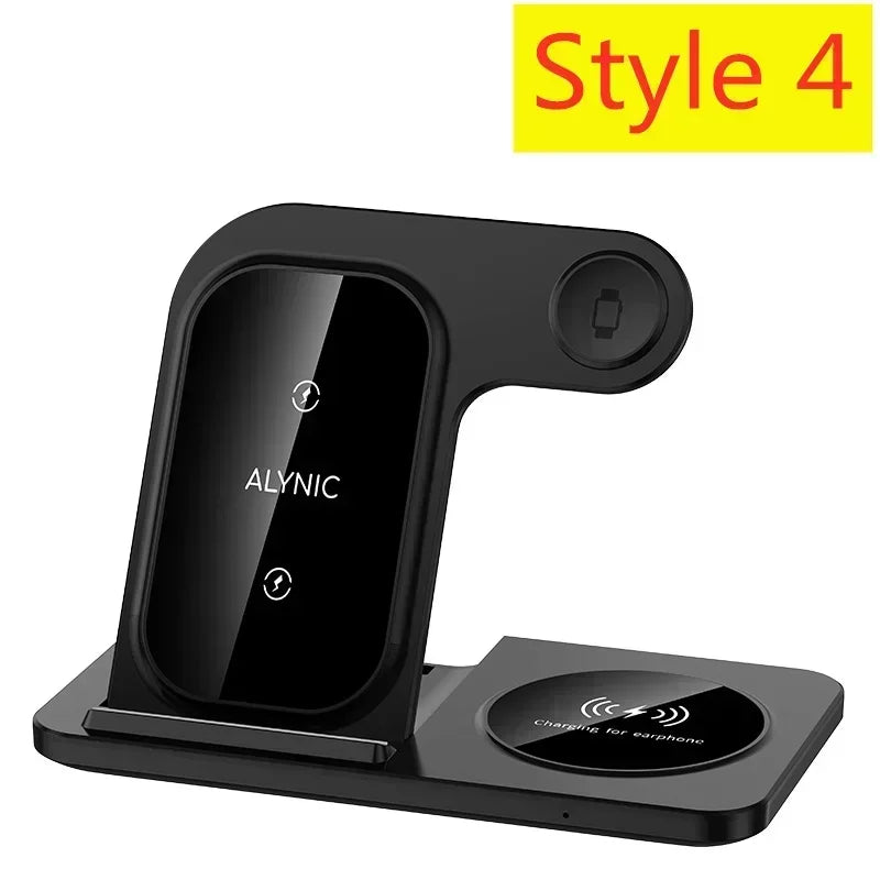 Suporte para carregador sem fio 3 em 1, suporte para celular