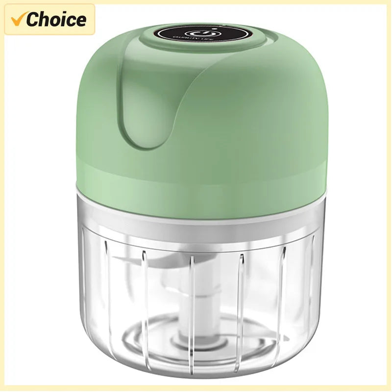 Triturador de alho elétrico de 250 ml, picador de alimentos para cozinha