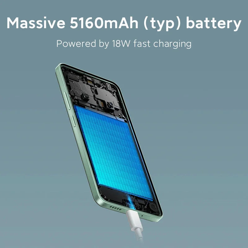 Estreia mundial Versão global POCO C75 6.88\'\' Tela de 120 Hz Helio G81-Ultra Câmera de 50 MP Bateria enorme de 5160 mAh Suporte NFC