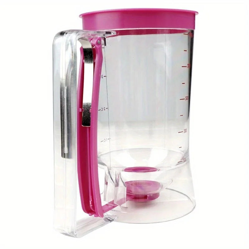 1 peça 900ml dispensador de massa manual graduado funil dispensador de massa para panquecas cupcakes bolo