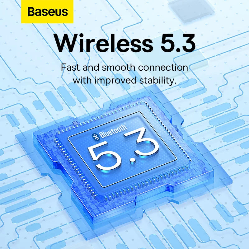 Fones de ouvido sem fio Baseus WM02 Plus Bluetooth 5.3 com display digital LED e controle por toque
