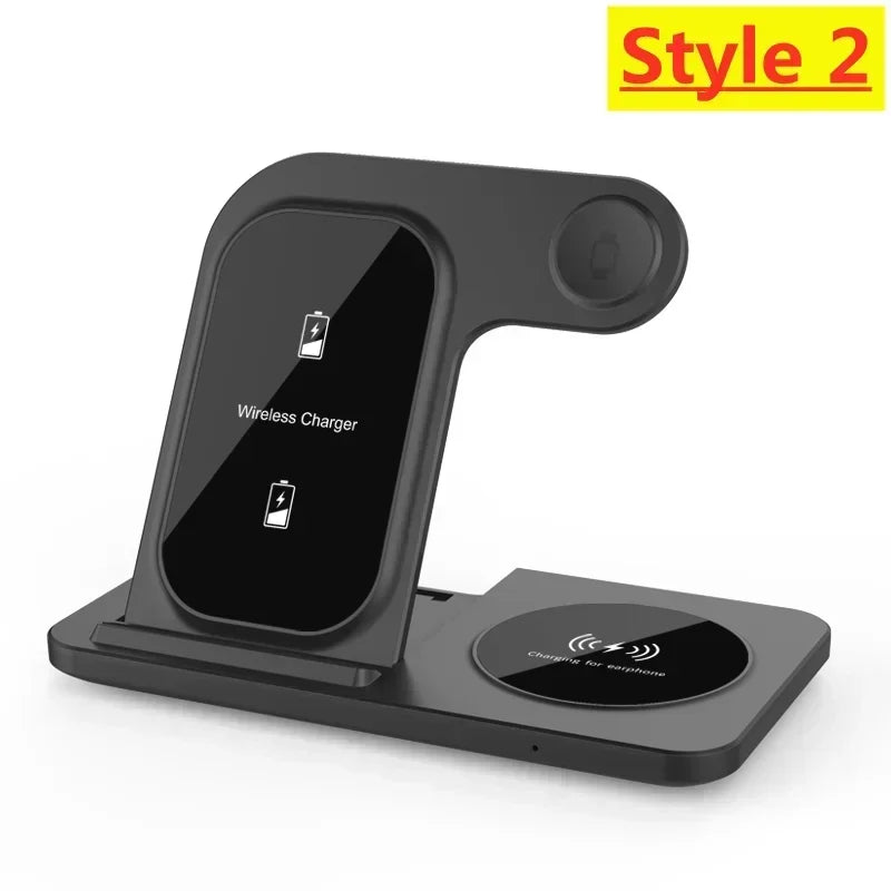 Suporte para carregador sem fio 3 em 1, suporte para celular