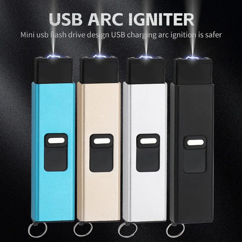 Isqueiro portátil de arco único de pulso sem chama, plasma, USB, recarregável,