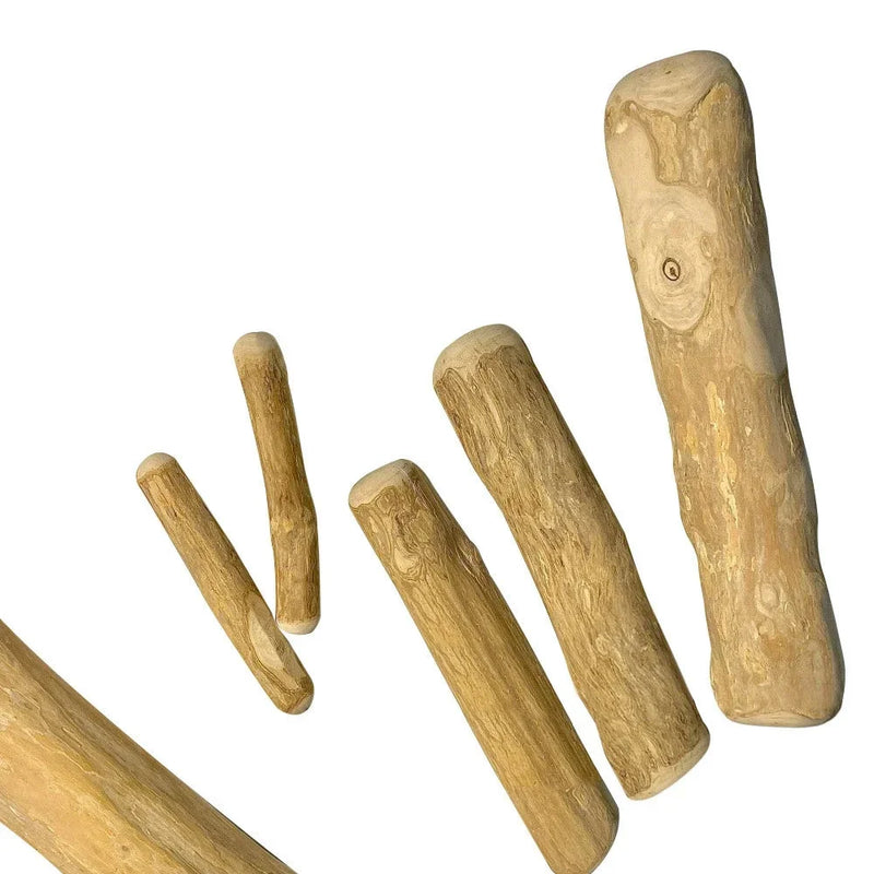 Brinquedos de mastigar para cães de madeira de café natural, bastão mastigável de longa duração