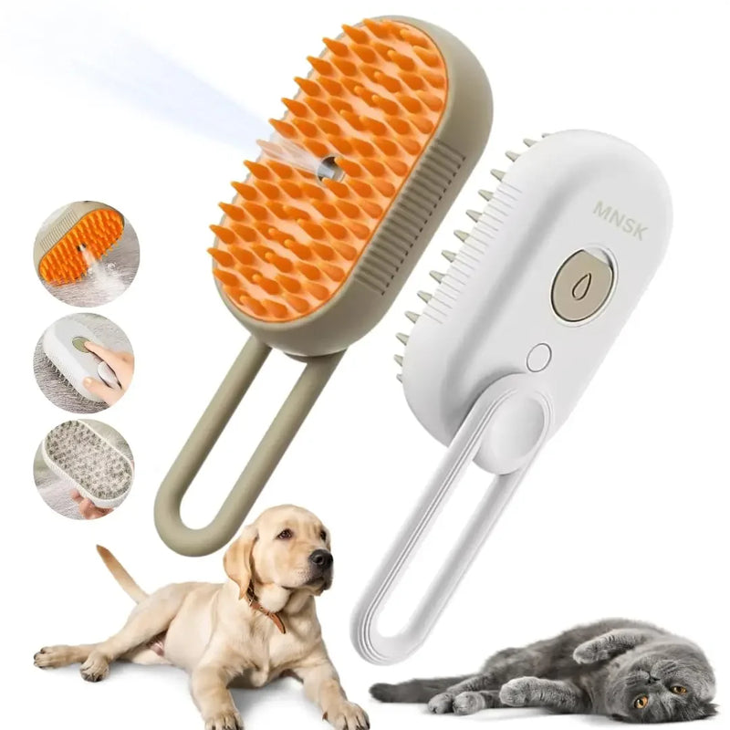 Escova a vapor para gatos, vaporizador para gatos, removedor de pelos de animais de estimação
