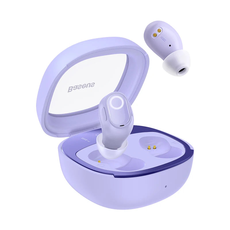 Fones de ouvido sem fio Baseus WM02 Plus Bluetooth 5.3 com display digital LED e controle por toque