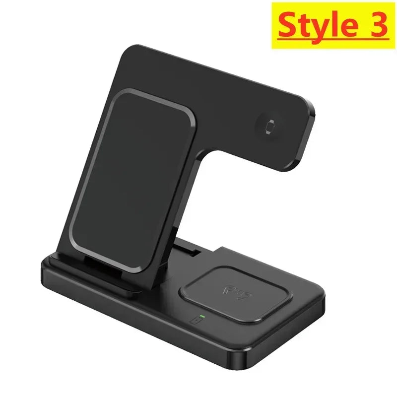 Suporte para carregador sem fio 3 em 1, suporte para celular