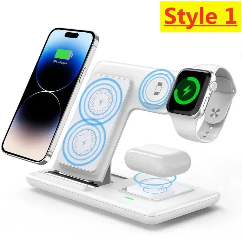 Suporte para carregador sem fio 3 em 1, suporte para celular